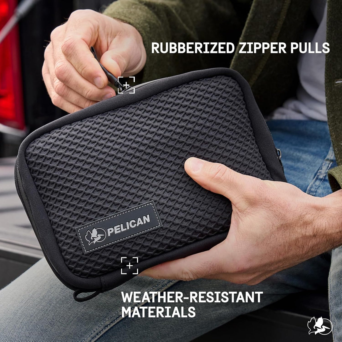 Pelican Electronic Organizer Travel Case w/Hidden AirTag Compartment -Black