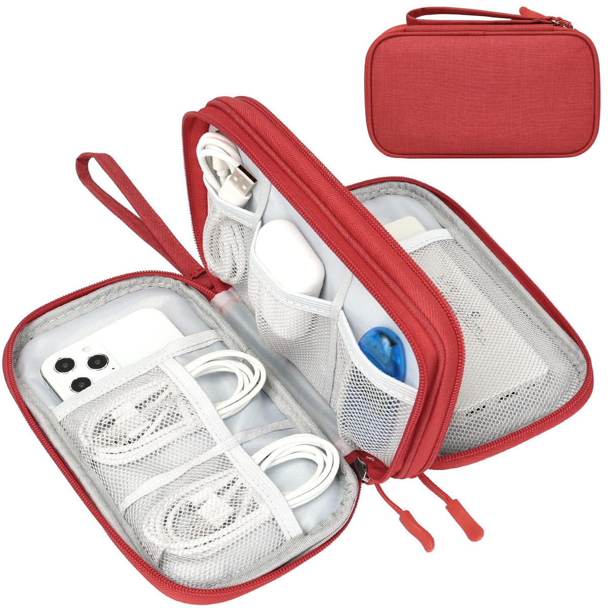 FYY Electronic Organizer, Travel Tech Pouch Bag, Large, Pink