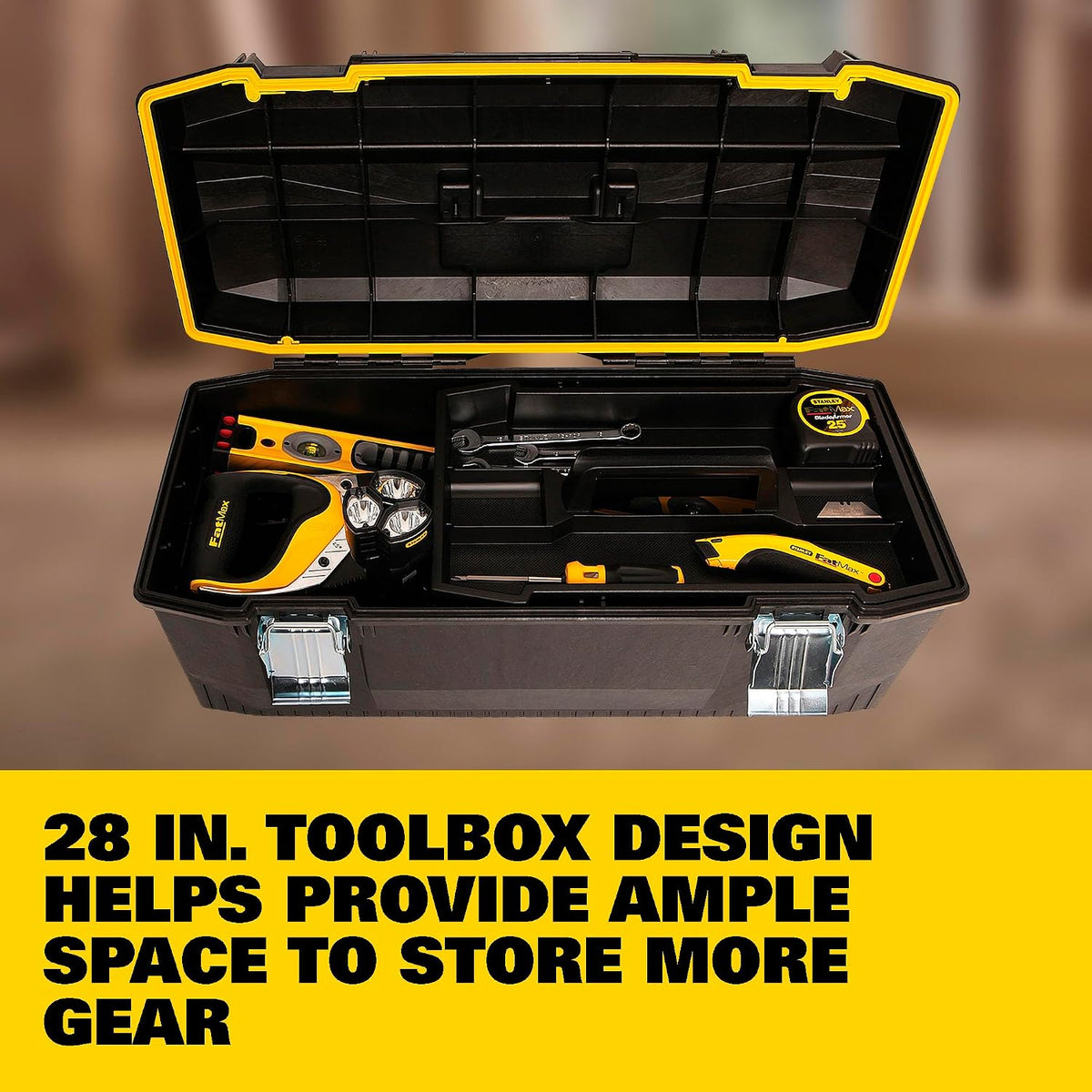 STANLEY 28 in. Structural Foam Portable Toolbox, Heavy Duty (028001L)