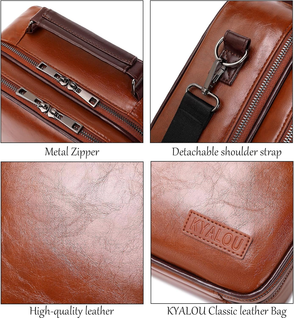 KYALOU Electronics Travel Organizer, Large Electronic Accessories Cable Case with Adjustable Dividers, Waterproof Tech Storage Bag Gifts with Double Layers for Cord, Charger, Power Bank - Brown
