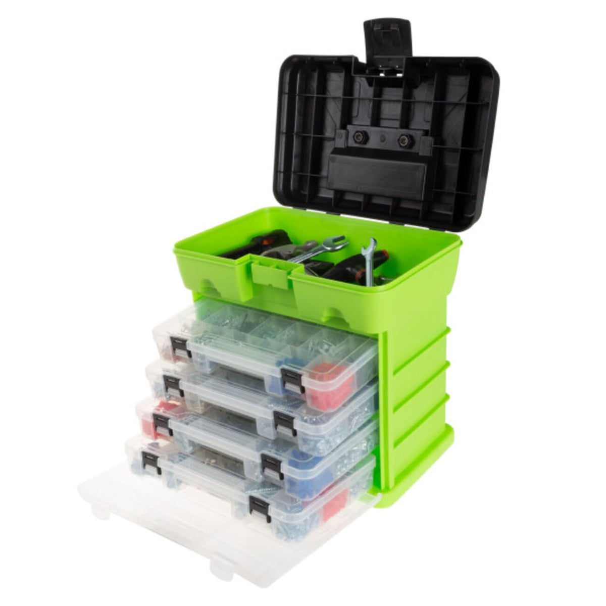 Stalwart Portable Tool Box for Women or Men, Pink, 10 x 7 x 10.5in