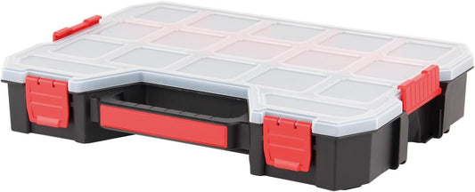 Tools Organizer, Small Parts Storage Toolbox, 14.8 * 11.4 * 2.6" Durable Hardware Box Storage