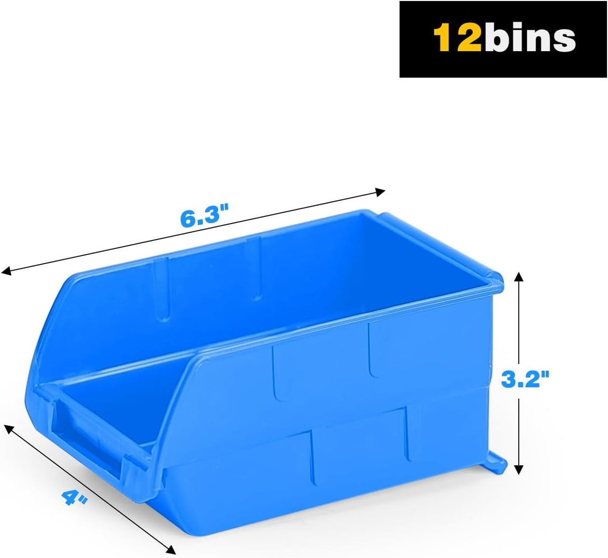 Ultrawall Wall Mounted Storage Bins, Plastic Hanging Storage Organizer Bins