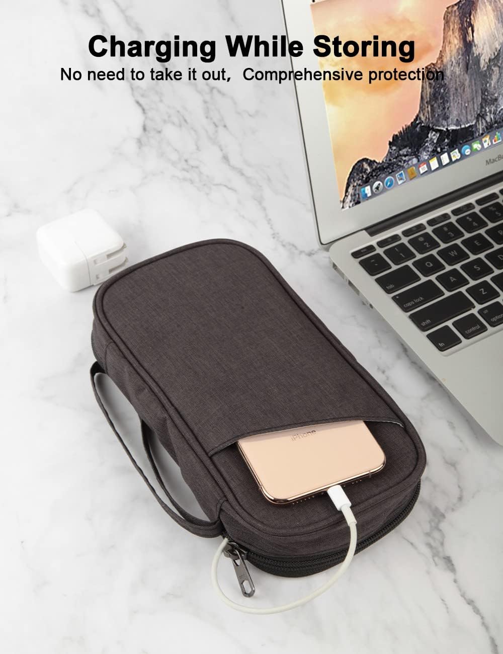 GOX Tech Pouch Accessories Case Organizer for Travel Small Electronics Bag