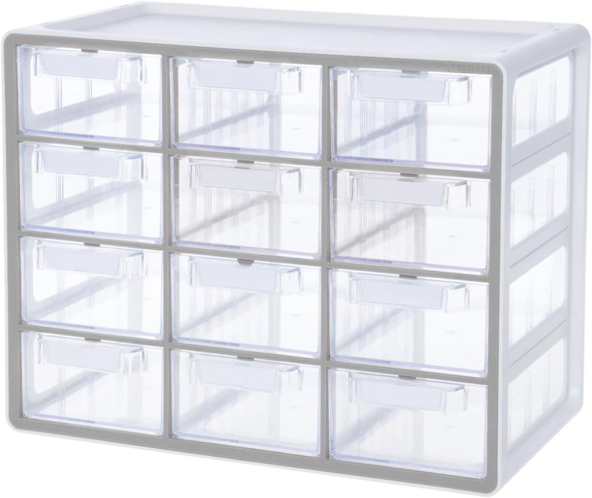 Blue Ginkgo 12-Drawer Storage Cabinet Organizer, Grey, Made in Korea