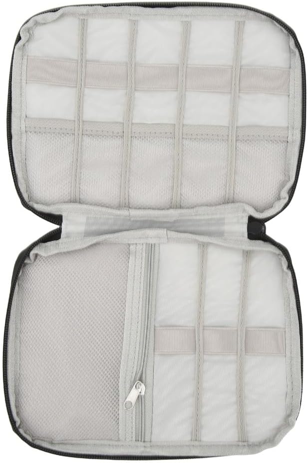 Electronics Data Cable Organizer Travel Case with Handle, 2 Pack