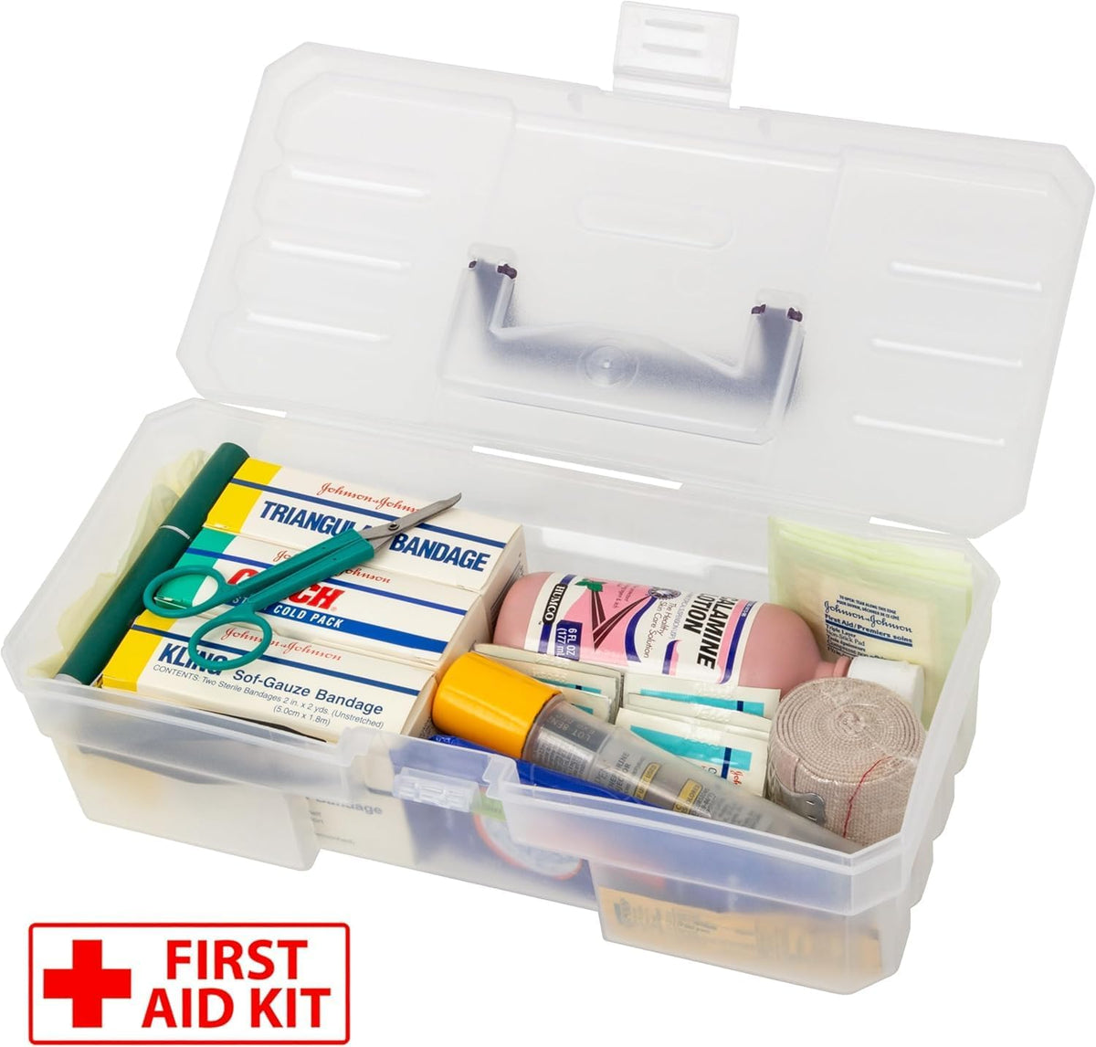 Akro-Mils 12-Inch ProBox Plastic Art Supply, Hobby or Craft Storage Toolbox, Model 09912CLPUR, (12" x 5-1/2" x 4"), Clear