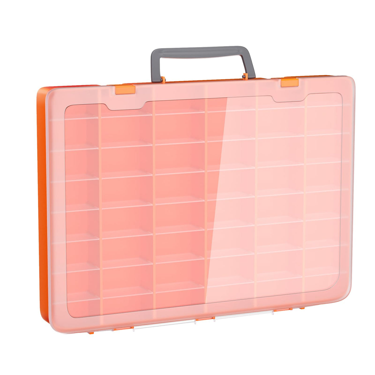 Bluedale 48 Grids Large Plastic Organizer Box with Adjustable Dividers, Beads Storage Containers Compartment Tackle Box Case for Crafts Hobby Small Parts Fishing Seeds Jewelry (Transparent)