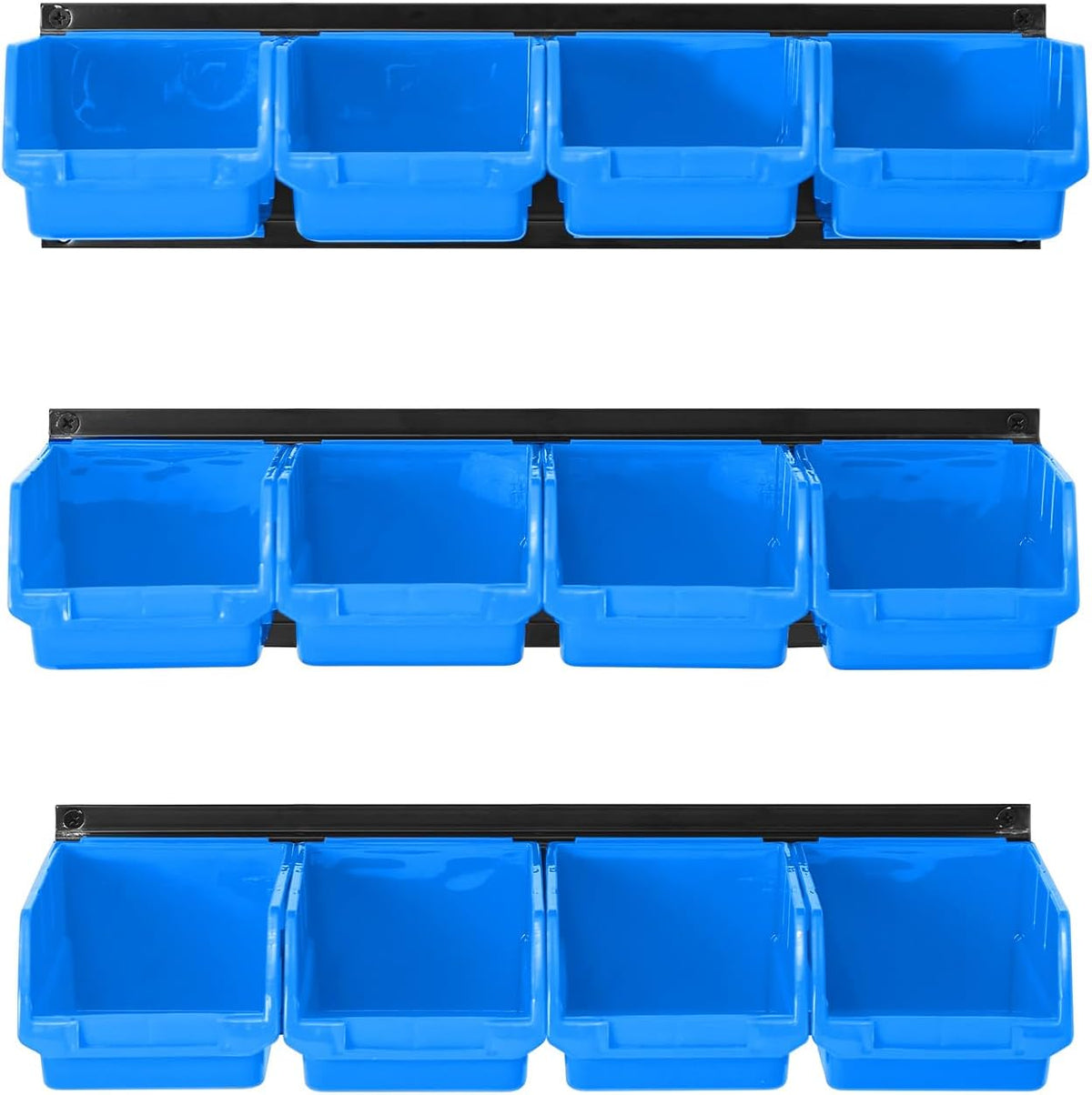 Ultrawall Wall Mounted Storage Bins, Plastic Hanging Storage Organizer Bins