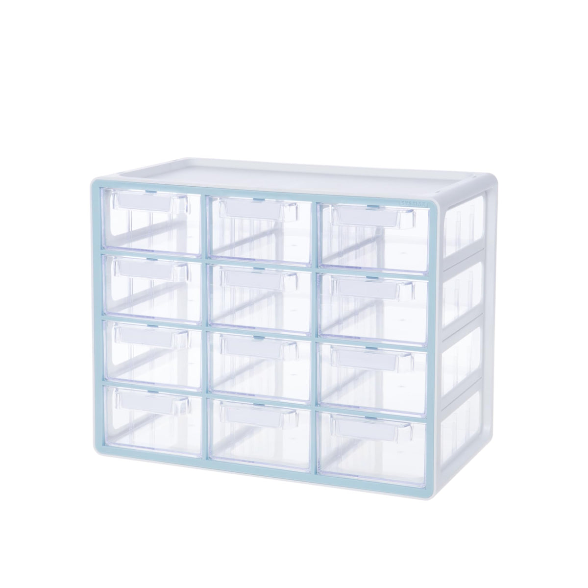 Blue Ginkgo 12-Drawer Storage Cabinet Organizer, Grey, Made in Korea