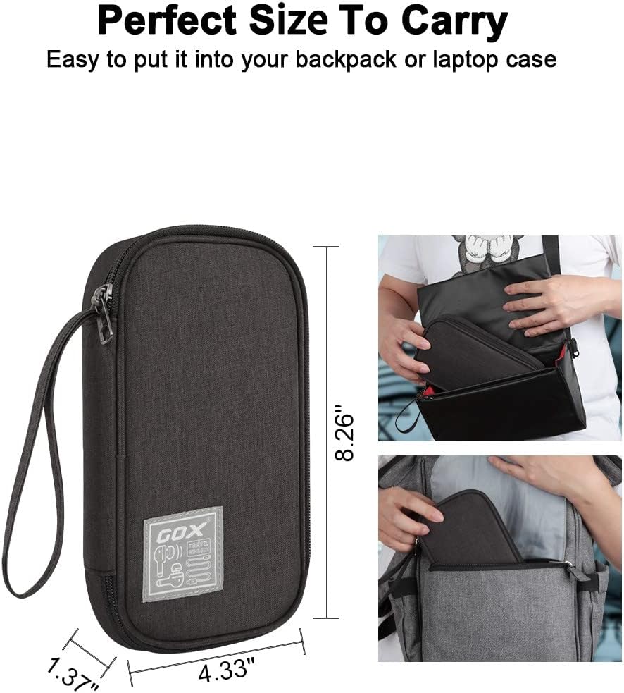 GOX Tech Pouch Accessories Case Organizer for Travel Small Electronics Bag