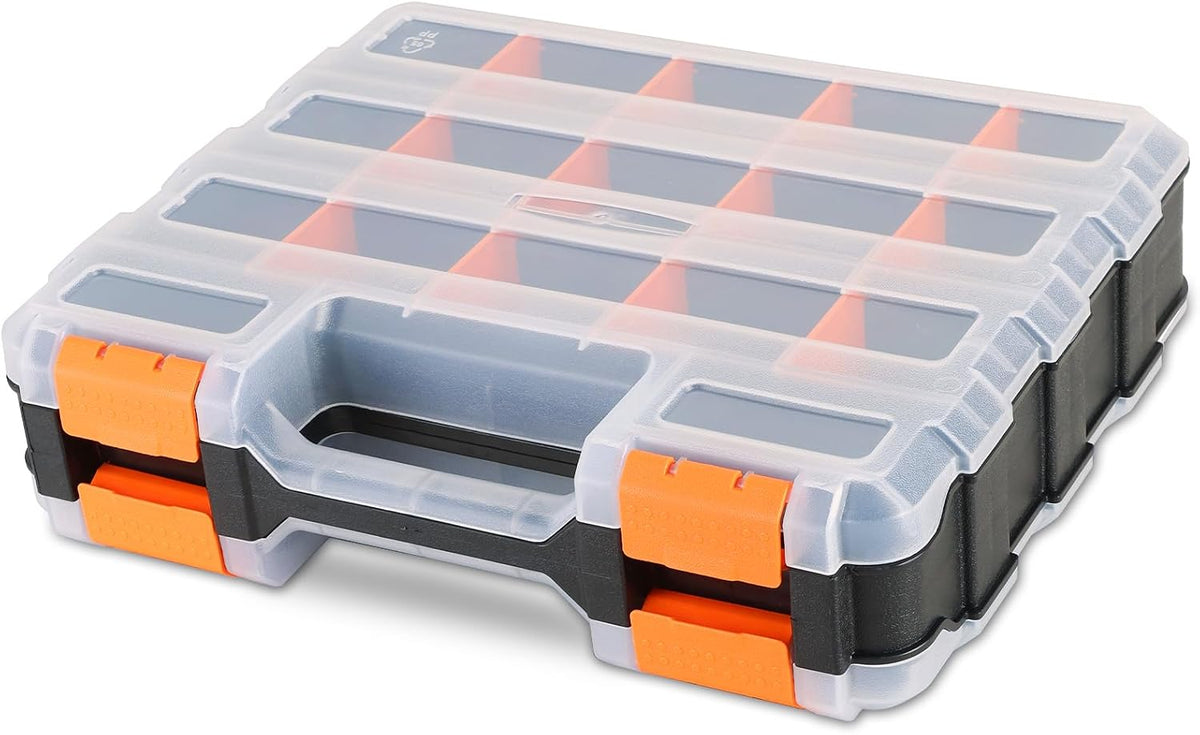 Small Parts Organizer Storage Case Tools Box 34-Compartments