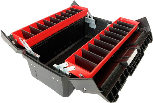 WEWLINE Tool Box Organizer 18.5" Tool Storage with Adjustable Compartment Portable Toolbox with Handle Perfect for Home Office Garge