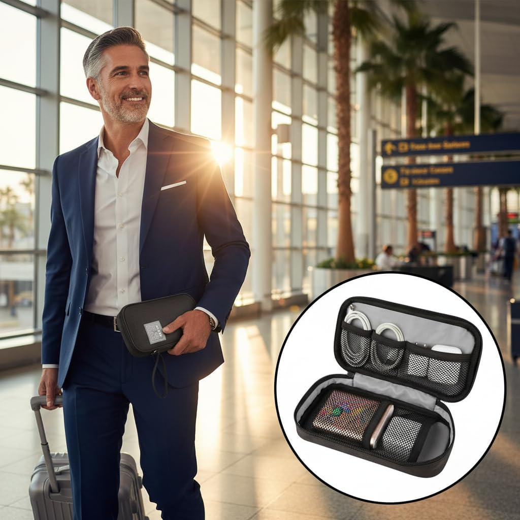 GOX Tech Pouch Accessories Case Organizer for Travel Small Electronics Bag