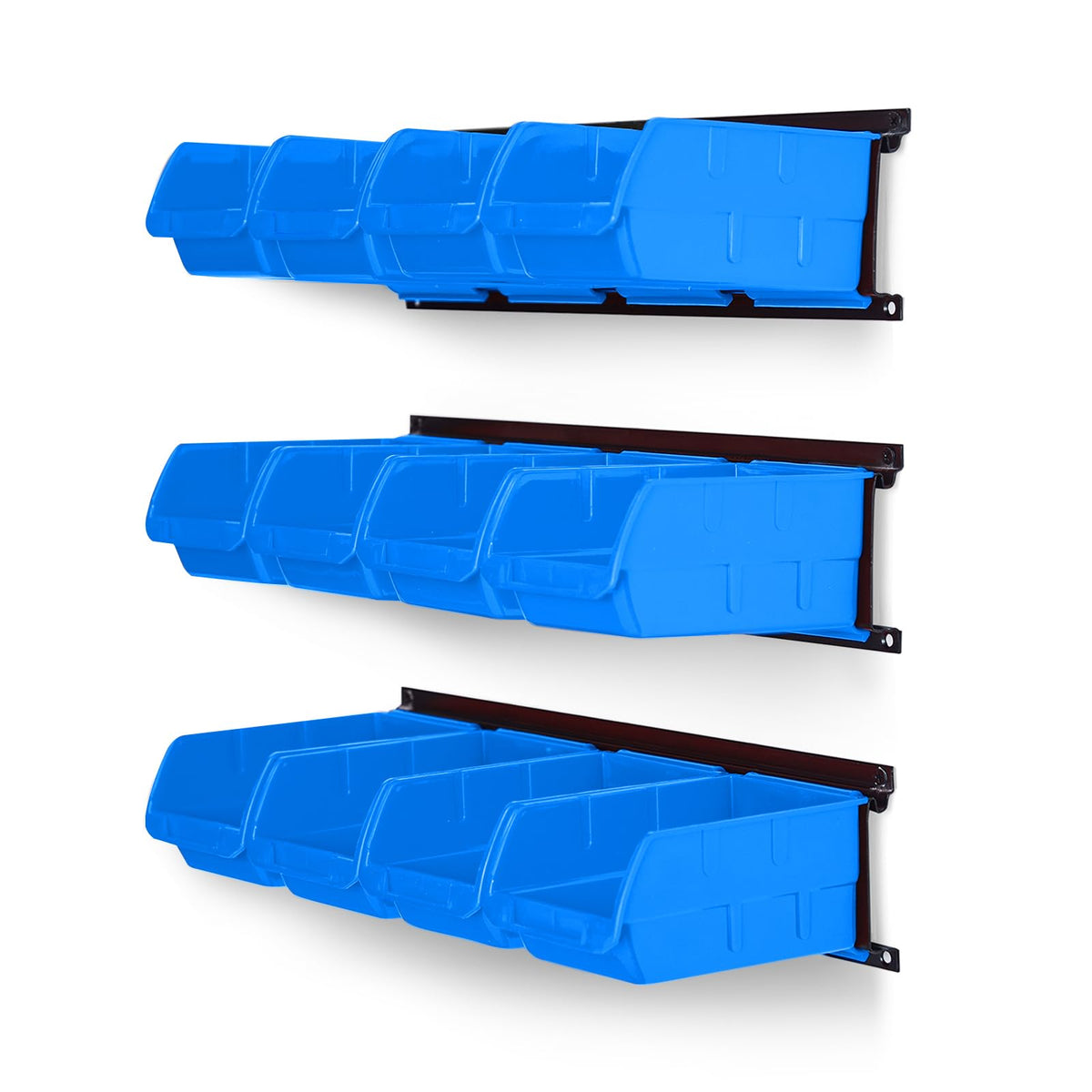 Ultrawall Wall Mounted Storage Bins, Plastic Hanging Storage Organizer Bins