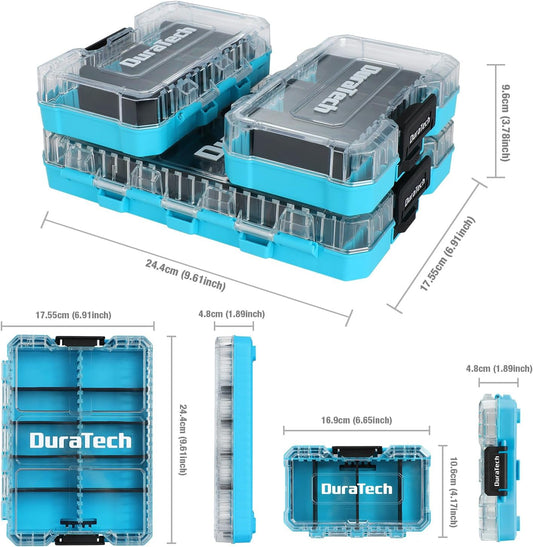 DuraTech 3-Piece Small Parts Tool Box Organizer with 14 Dividers