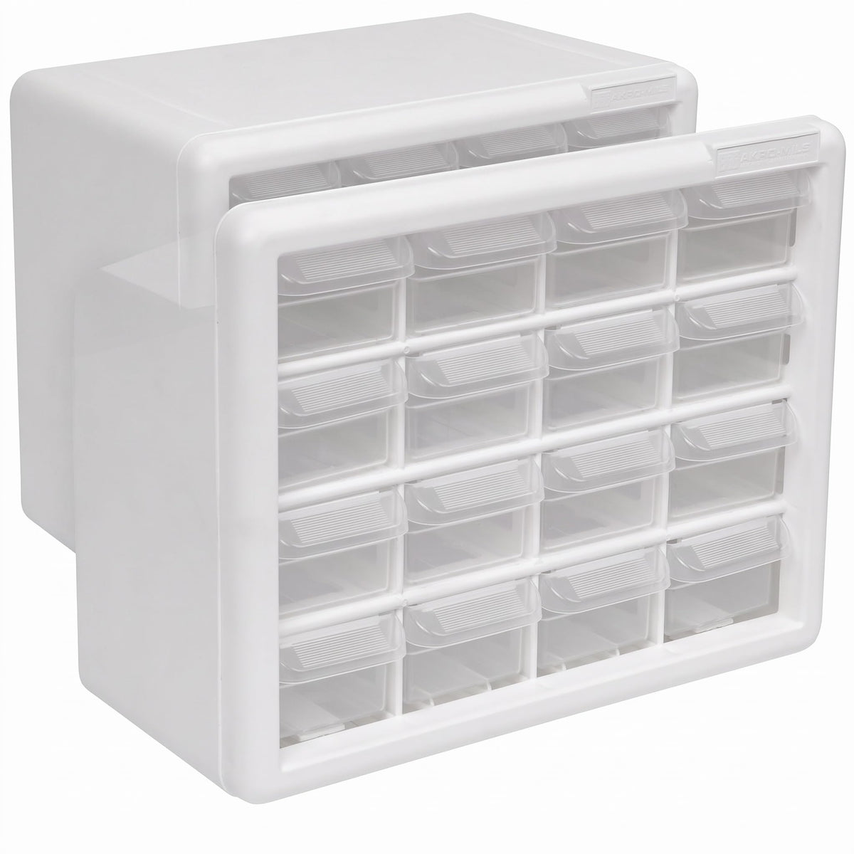 Akro-Mils 10126, 26 Drawer Plastic Parts Storage Hardware and Craft Cabinet, 20-Inch W x 6-Inch D x 10-Inch H, Red