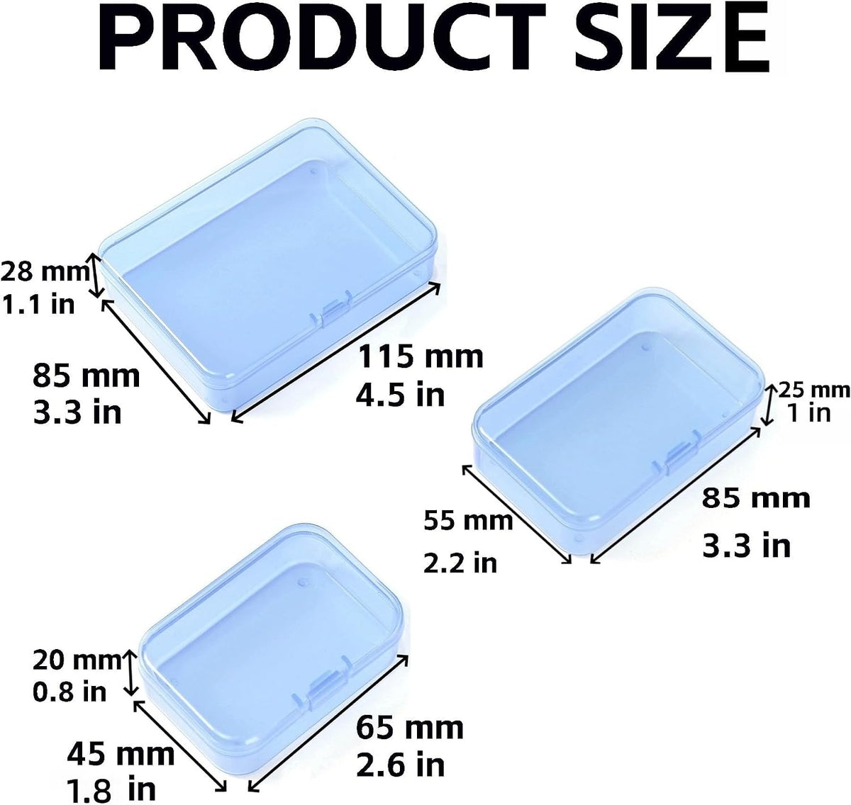 LJY 28 Plastic Boxes, 3 Sizes for Model Parts