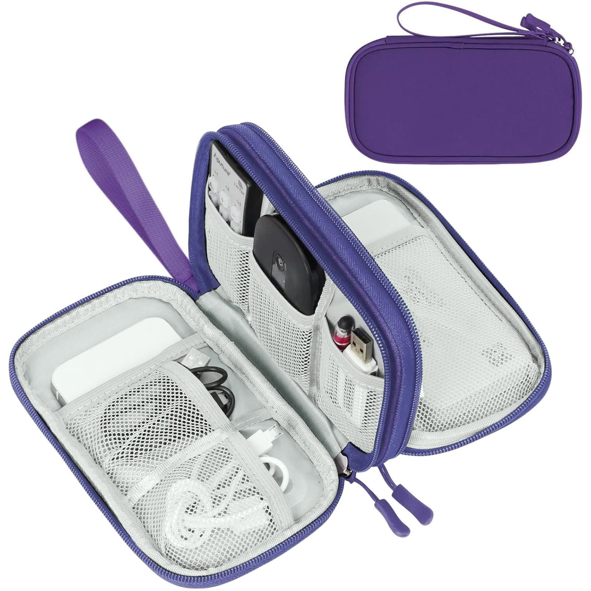 FYY Electronic Organizer, Travel Tech Pouch Bag, Large, Cyan