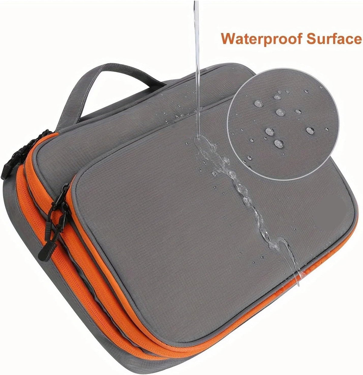 Portabl Data Line Charger Storage Bag，Compatible for Travel Multi Layer Cable Organizer Digital Electronic(Grey)