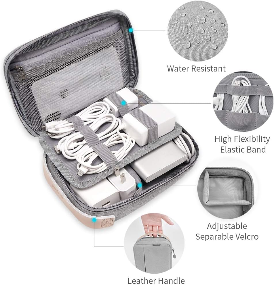 pack all Electronic Organizer, Compact Cable Organizer Bag, Multi-pocket