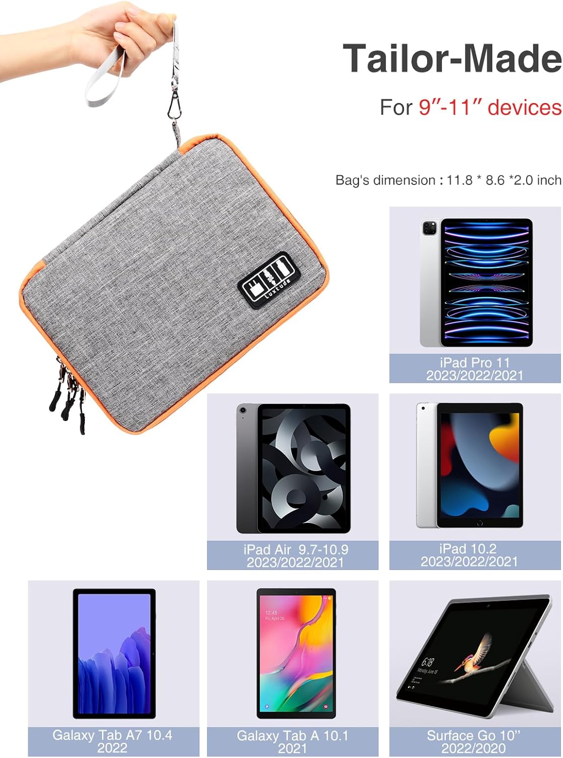 Luxtude Travel Cable Organizer Bag, Electronic Organizer Travel Case Large