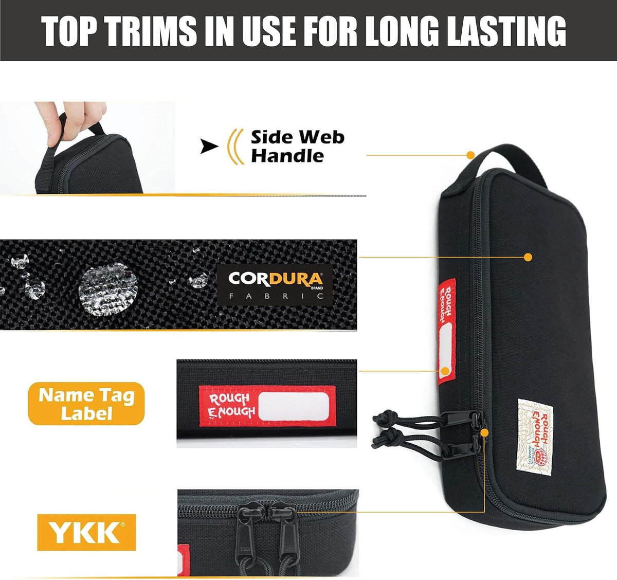 Rough Enough Small Tool Bag Pouch, Compact EDC Organizer