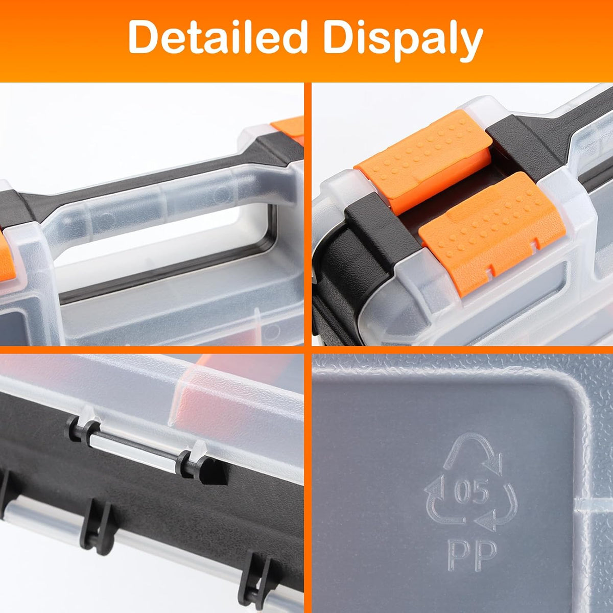Double Side Small Parts Organizer Hardware Storage for Screws Nuts