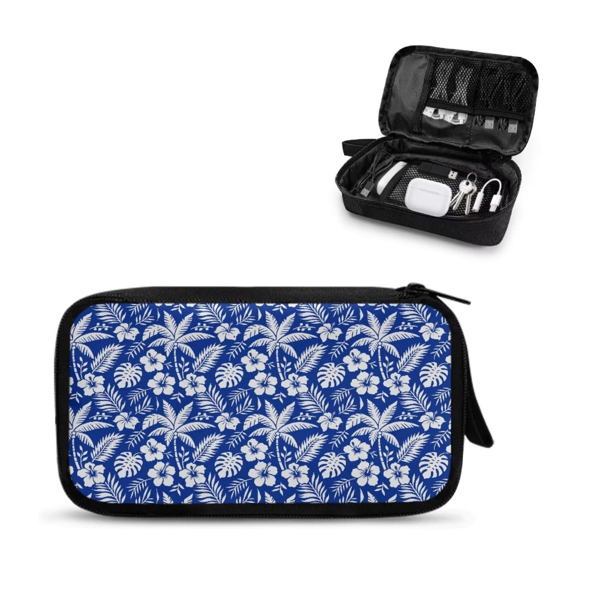 Cow Print Electronic Organizer Travel Cable Organizer Storage Bags for Data Cables, USB C Charger, SD Card, Hard Drive, Charging Cord, Mouse, Power Bank
