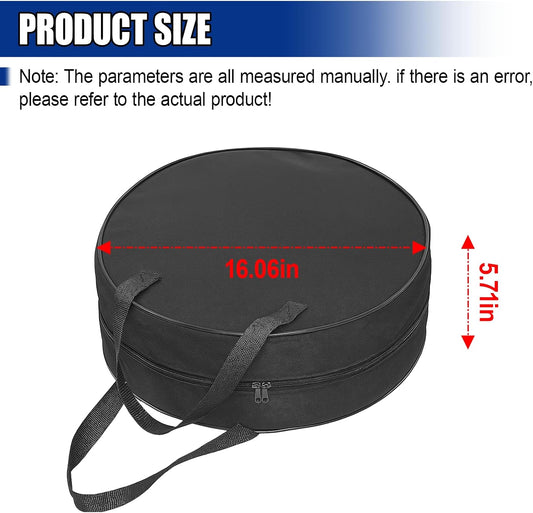 16 Inch Round Cable Organizer Bag, 600D Oxford Cloth (Black)