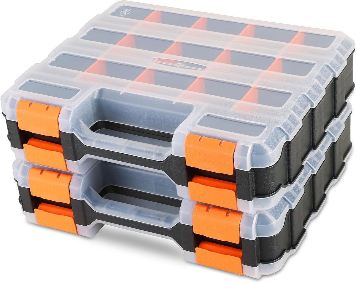 Small Parts Organizer Storage Case Tools Box 34-Compartments