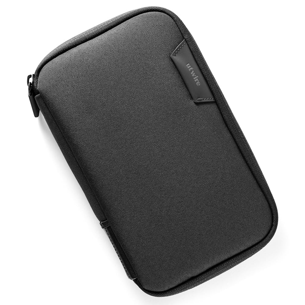 UT Wire Folio 1L Tech Gear Pouch for Personal or Individual Family, Travel, Work Cable Organizer, Electronic Tech Accessories with Label Identification, Small in Arctic Blue