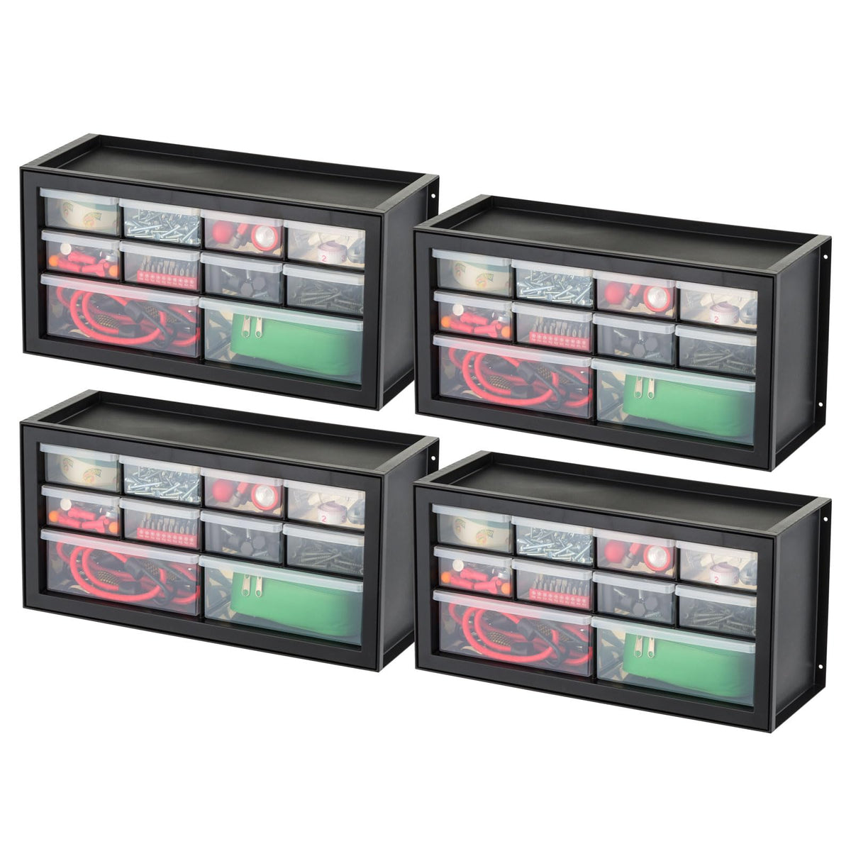 IRIS USA 24-Drawer Plastic Storage Cabinet, Teacher Toolbox, Garage, Black