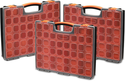 EMENTOL 3PCS Multi-Purpose Portable Organizer Box Set with 72-Removable Compartments, 3 Pieces Professional Boxes with Dimension 16.2"L*13"W*2.3"H