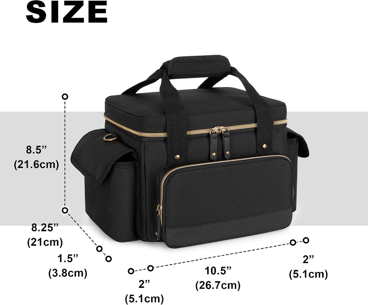 Damero DJ Cable File Bag with Detachable Dividers and Shoulder Strap