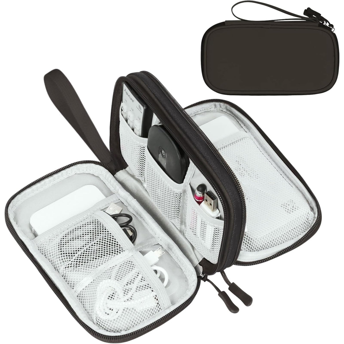 FYY Electronic Organizer, Travel Tech Pouch Bag, Large, Dark Green