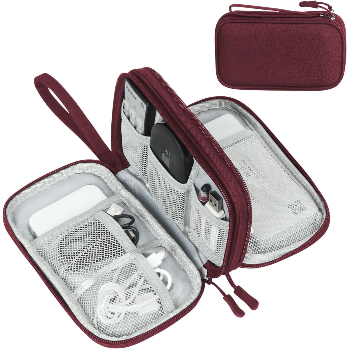 FYY Electronic Organizer, Travel Tech Pouch Bag, Large, Dark Green