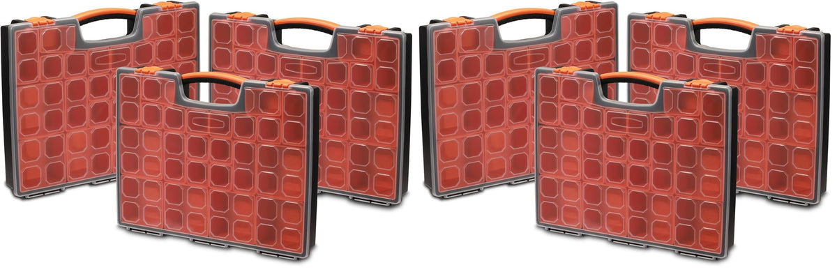 EMENTOL 2PCS Multi-Purpose Portable Organizer Box Set with 44-Removable Compartments, 2 Pieces Professional Boxes with Dimension 16.2"L*13"W*2.3"H