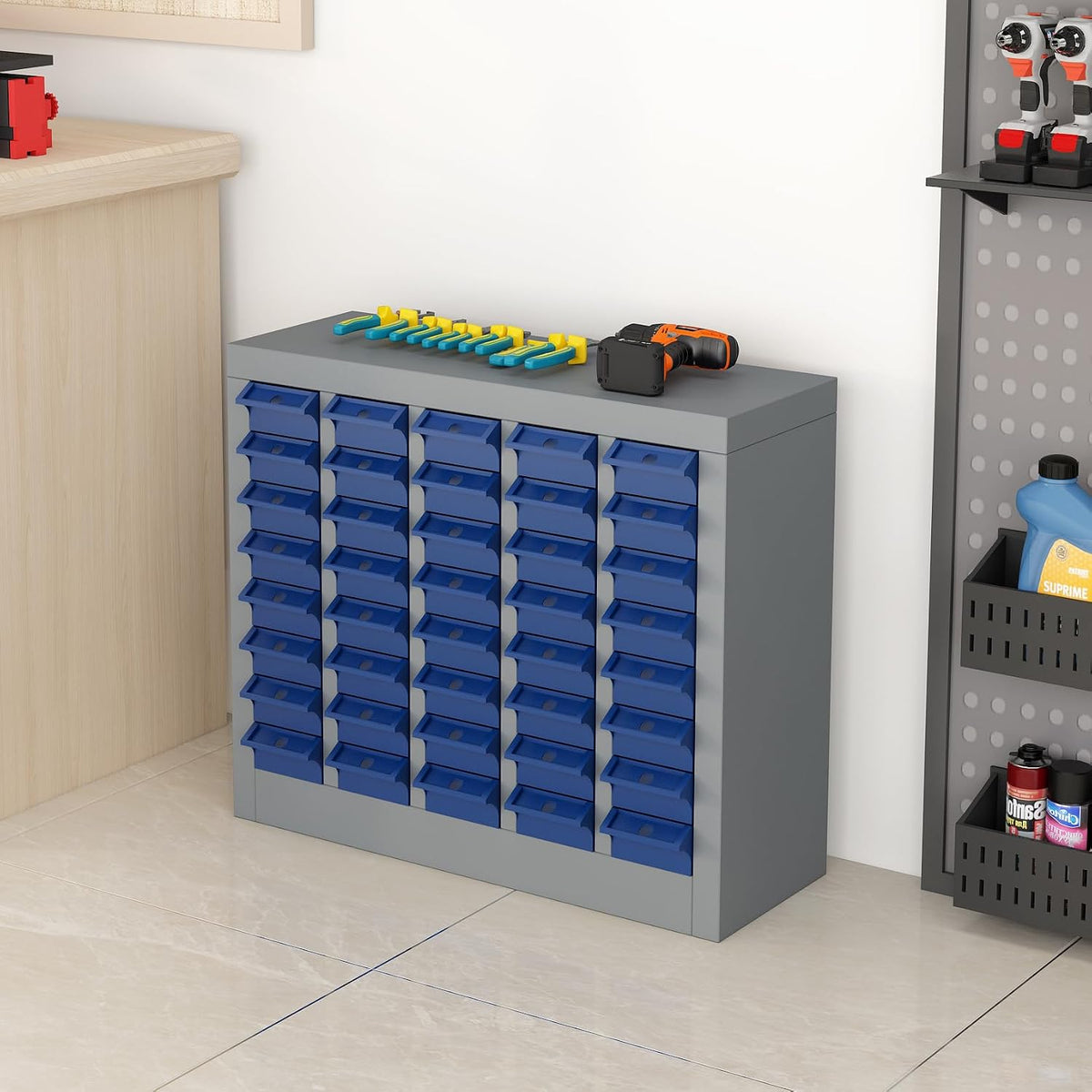 40 Drawer Parts Storage Cabinet for Screws and Hardware Organization