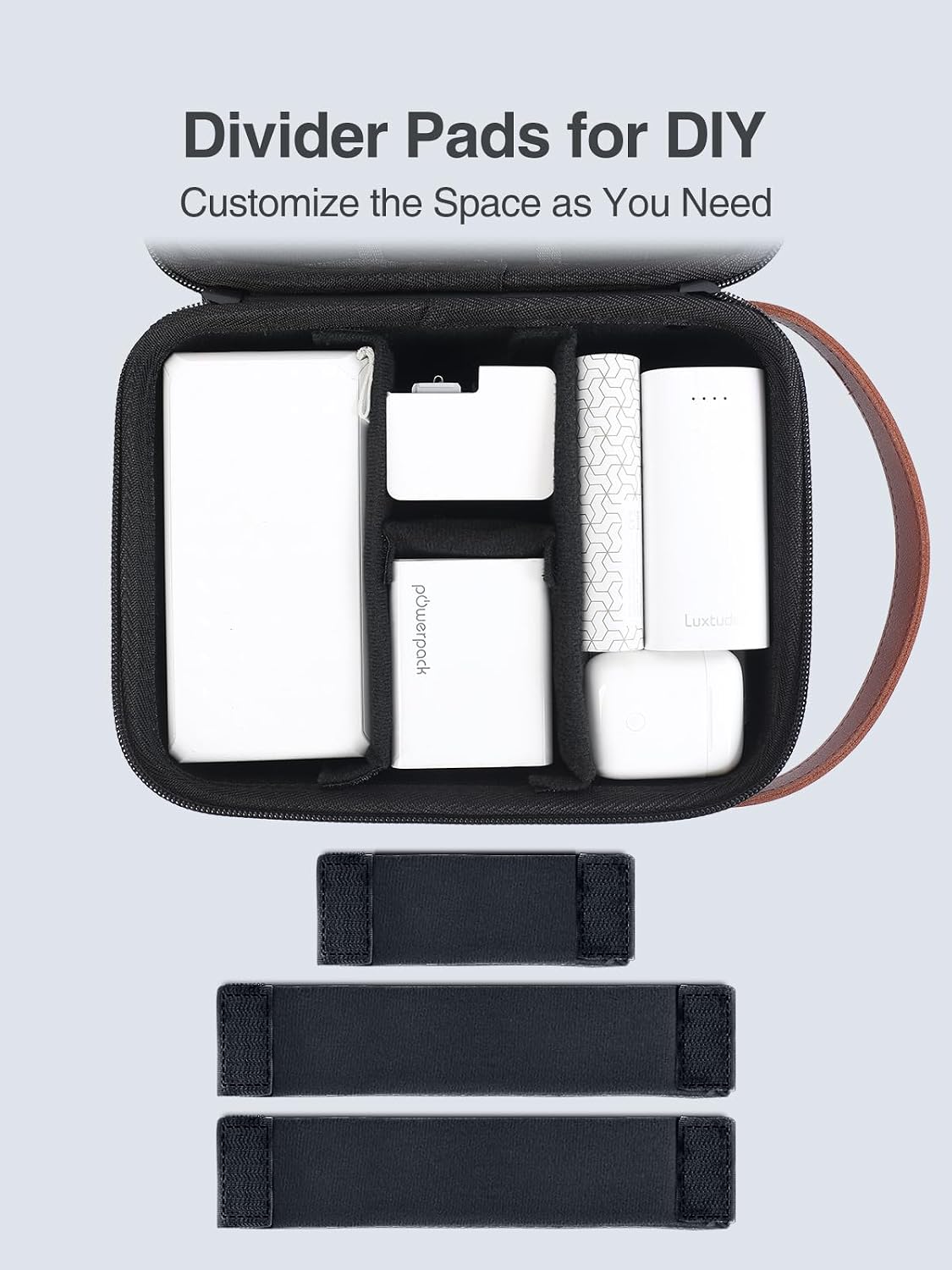 Luxtude Electronics Organizer Travel Case for Chargers and Cords