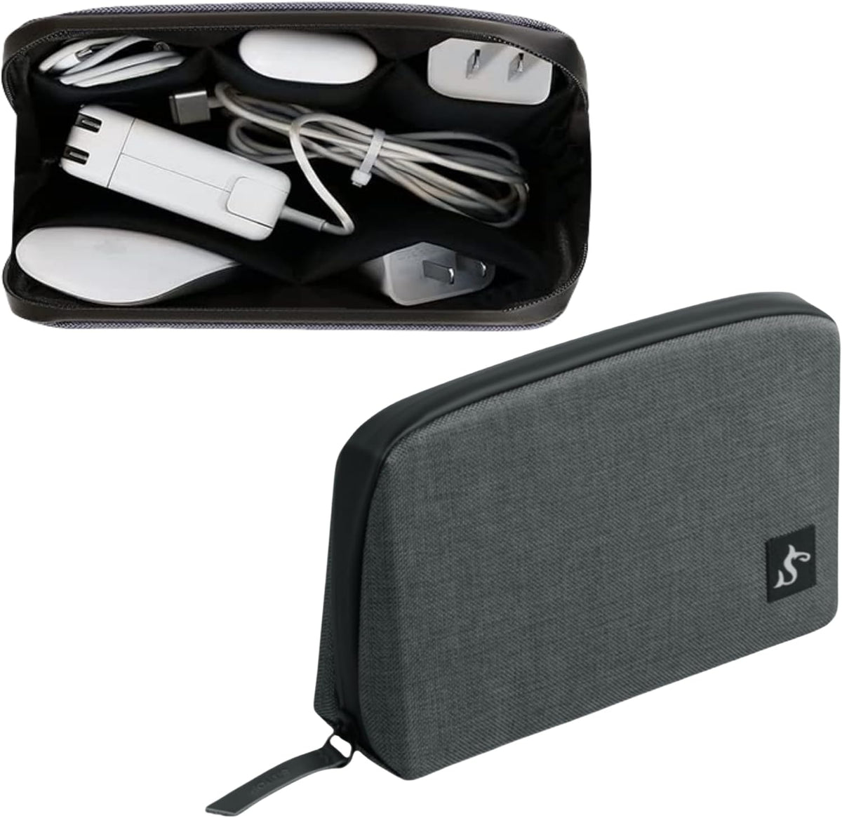 Small Electronics Organizer Travel Case, Cord and Cable Tech Bag Pouch