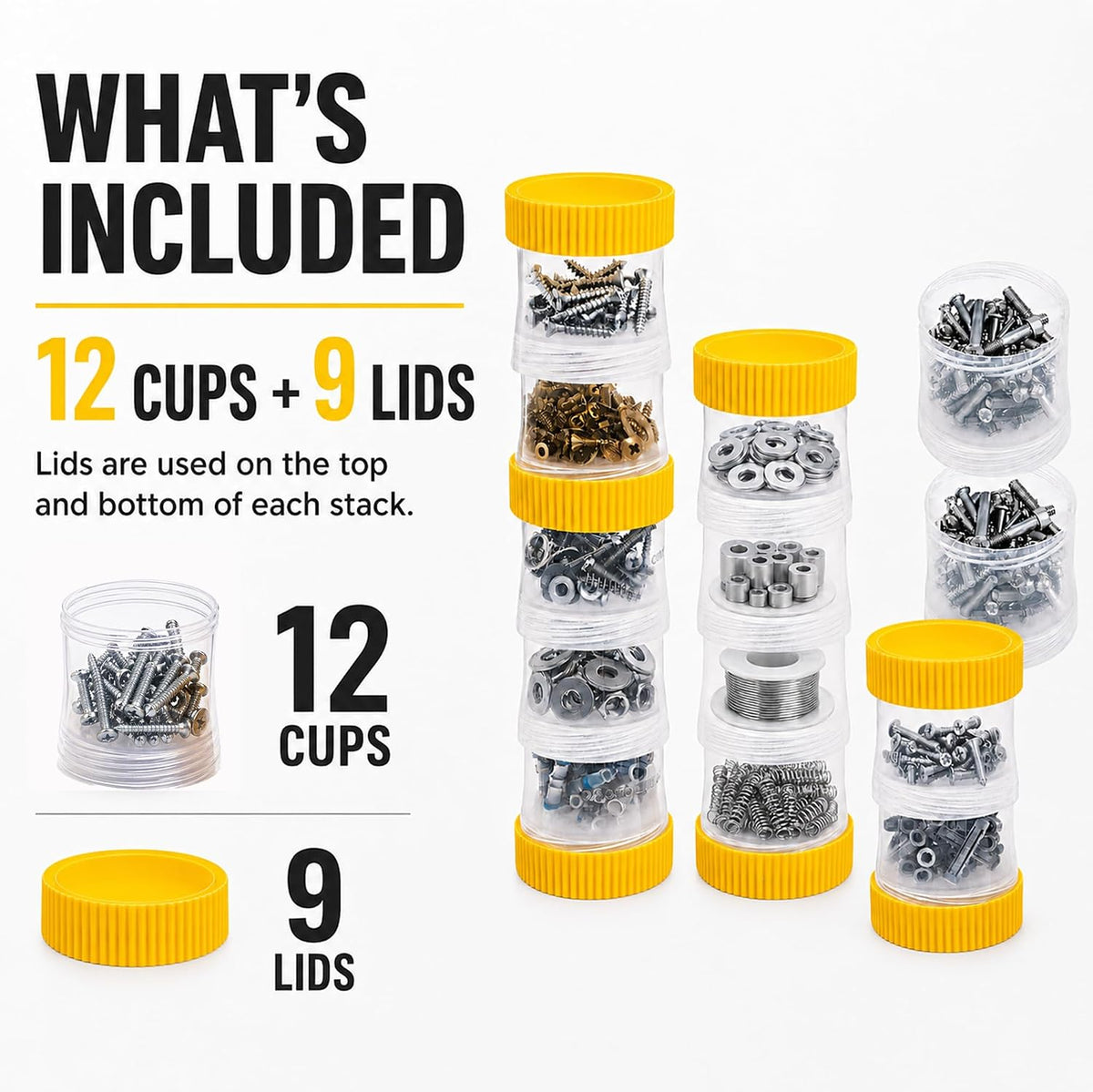 Twist Together Screw Storage Container,12 small screw container
