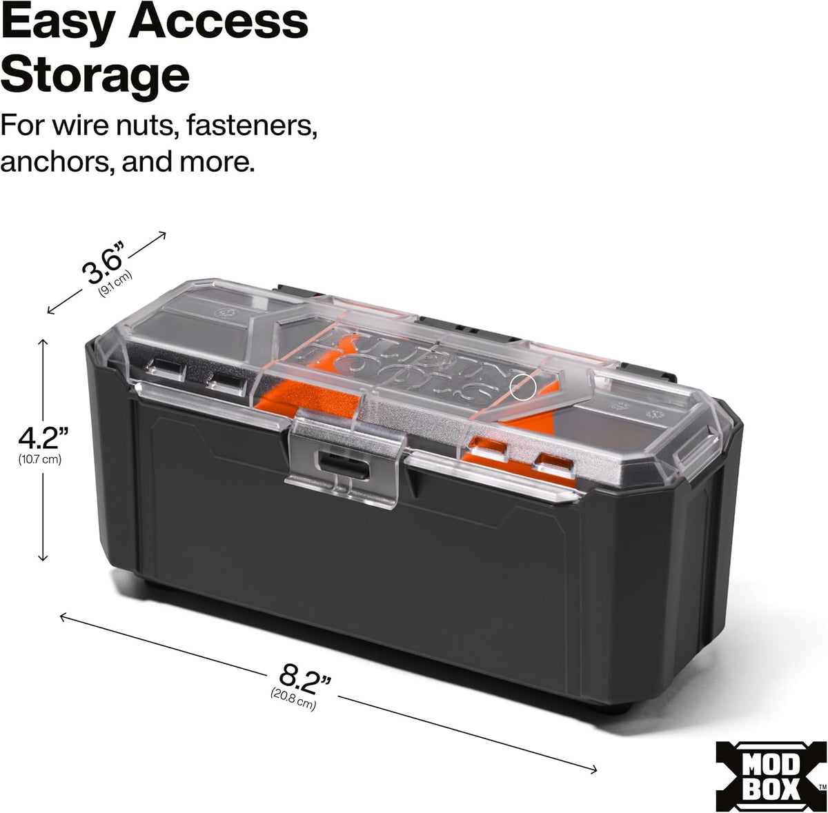 KLEIN TOOLS 54815MB MODbox Parts Bin, Clear Lid