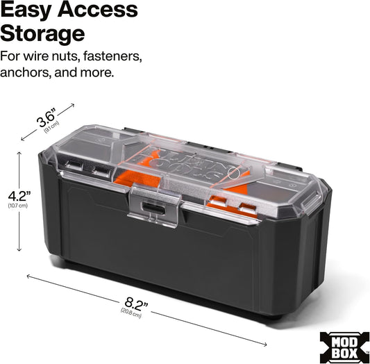 KLEIN TOOLS 54815MB MODbox Parts Bin, Clear Lid