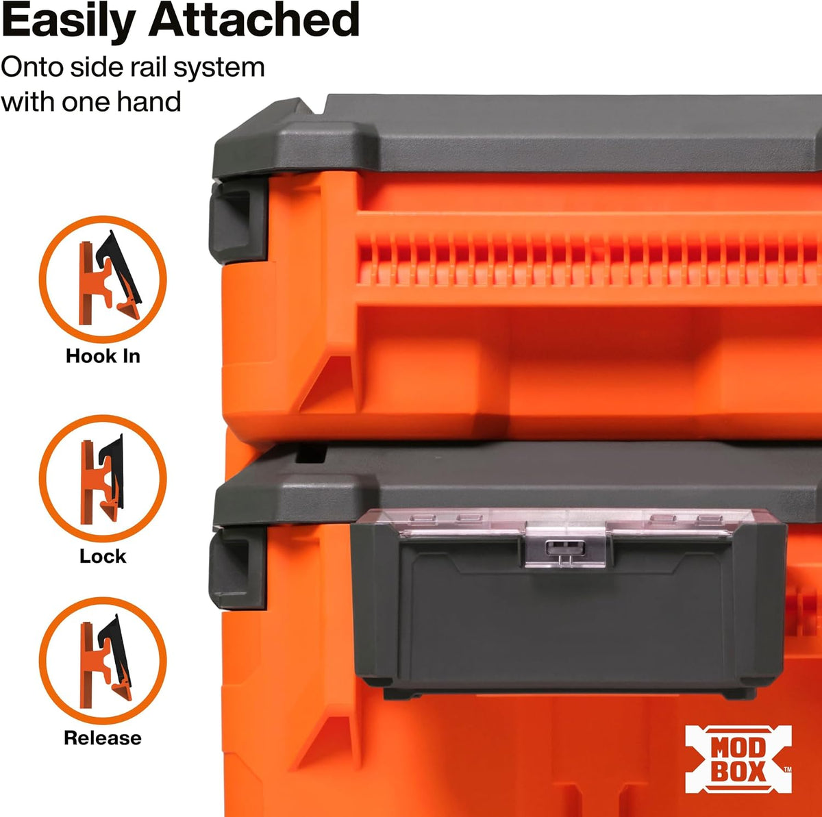 KLEIN TOOLS 54815MB MODbox Parts Bin, Clear Lid