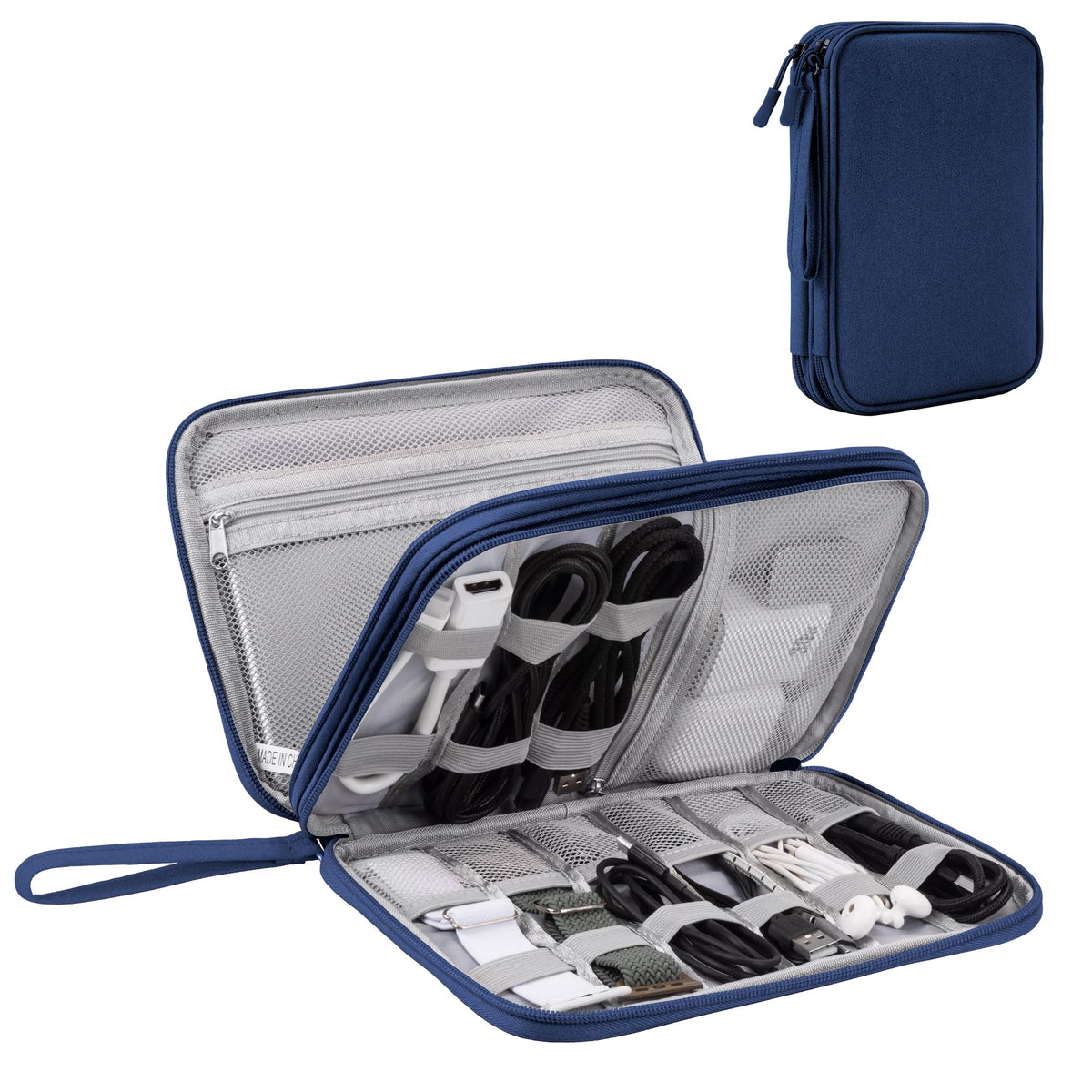 Arae Travel Essentials Electronic Organizer Double Layer - Black, L
