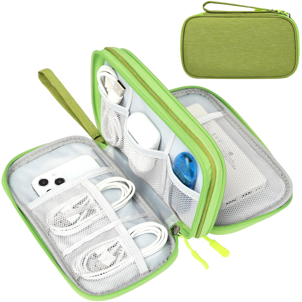 FYY Electronic Organizer, Travel Tech Pouch Bag, Large, Pink