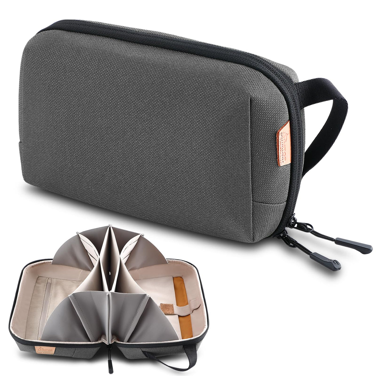 Small Electronics Organizer Travel Case, Cord and Cable Tech Bag Pouch