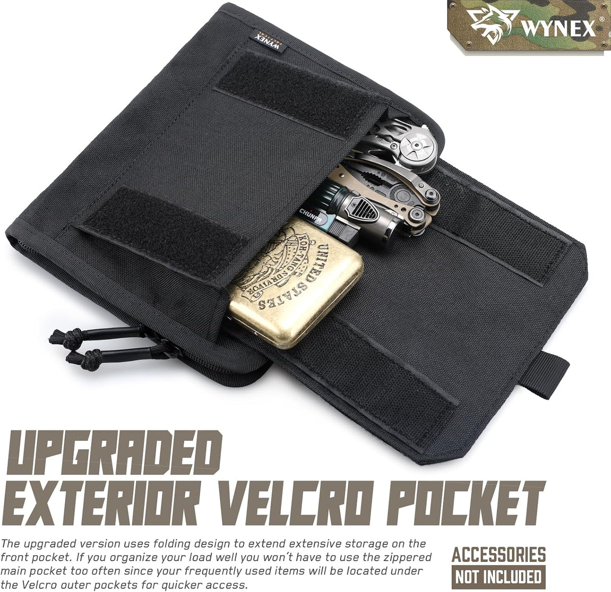 WYNEX Tactical Molle Admin Pouch, Laser-Cut, EDC Organizer Tool Pouch