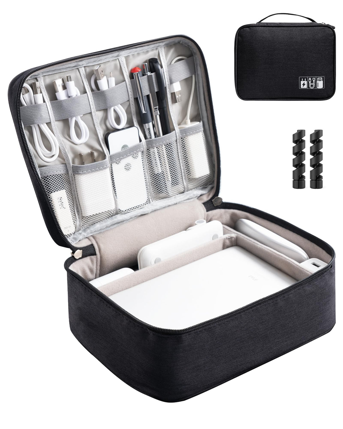 OrgaWise Electronics Travel Organizer, Two-Layer Tech Case